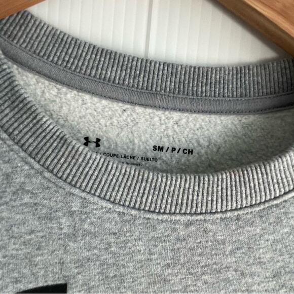 Under Armour Crewneck sweatshirt pullover w/ front pocket long sleeve grey small - Picture 8 of 8